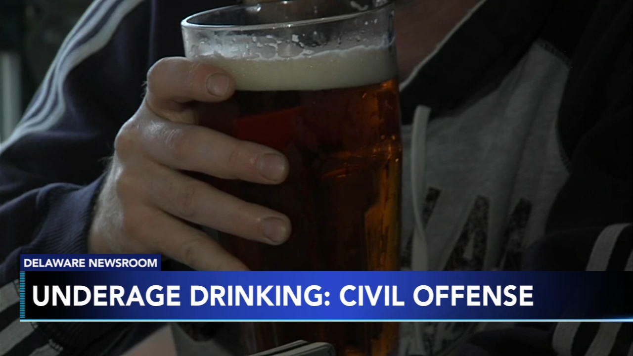 Delaware bill to make underage drinking a civil offense heads to governor's desk