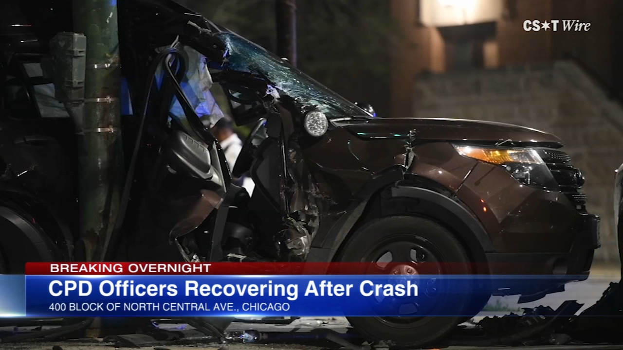 Two CPD officers among three injured in crash in Austin, police say