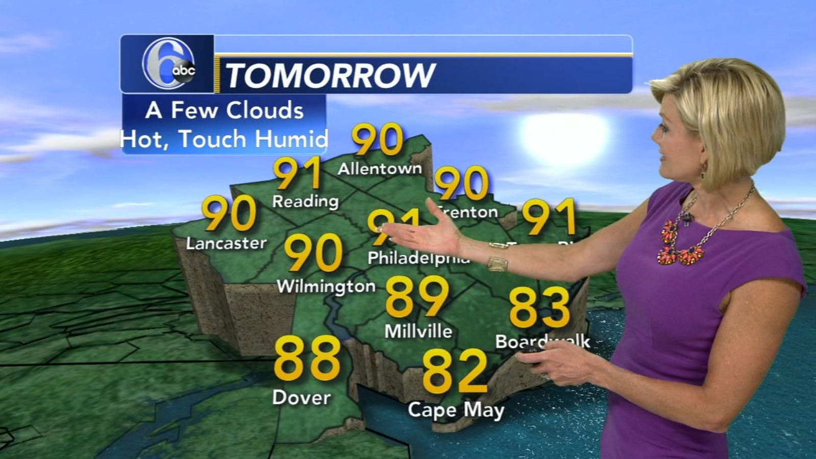 AccuWeather forecast for Philadelphia, Pennsylvania, New Jersey and