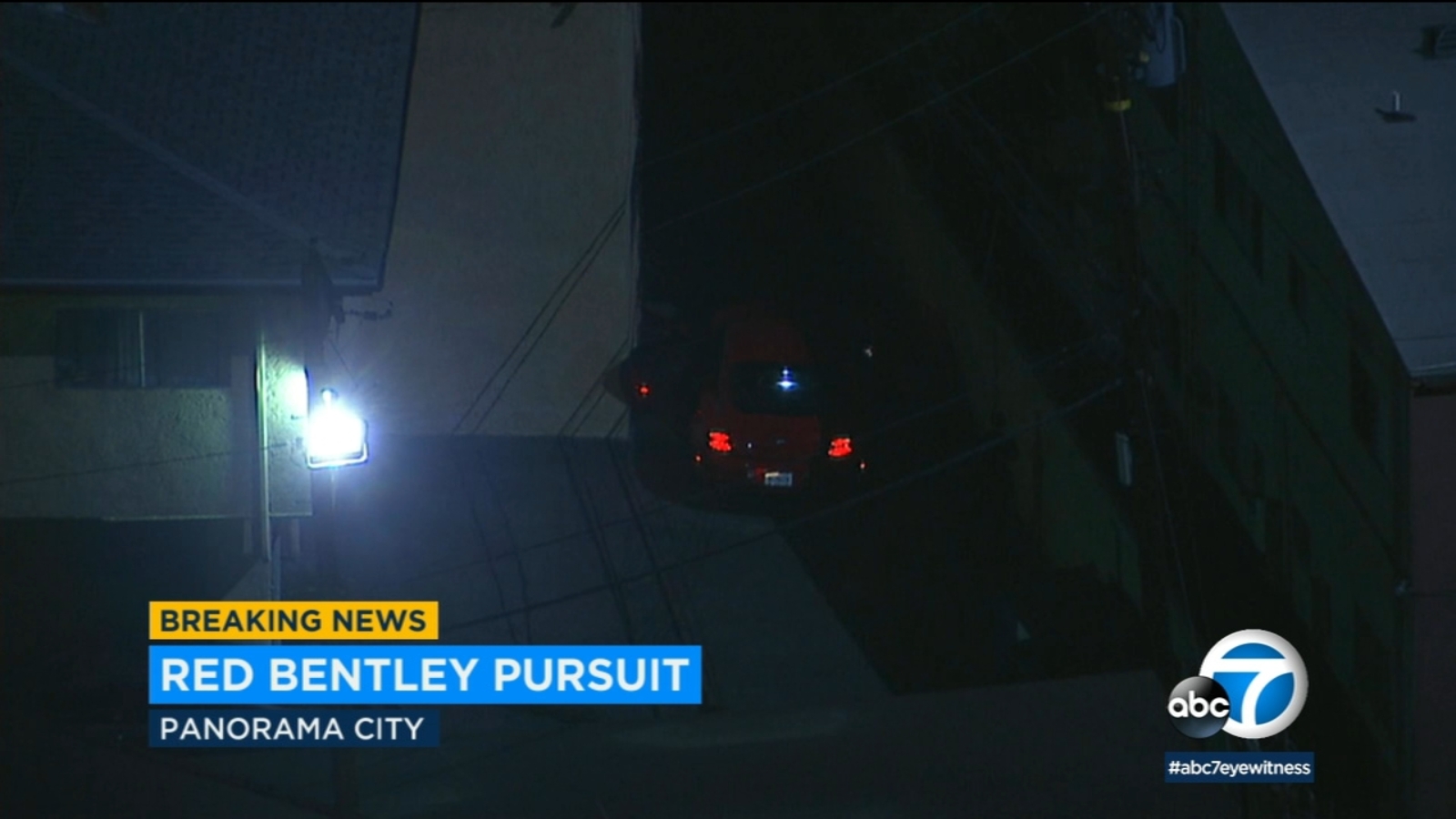 Police chase of Bentley ends in Panorama City after driver abandons car ...