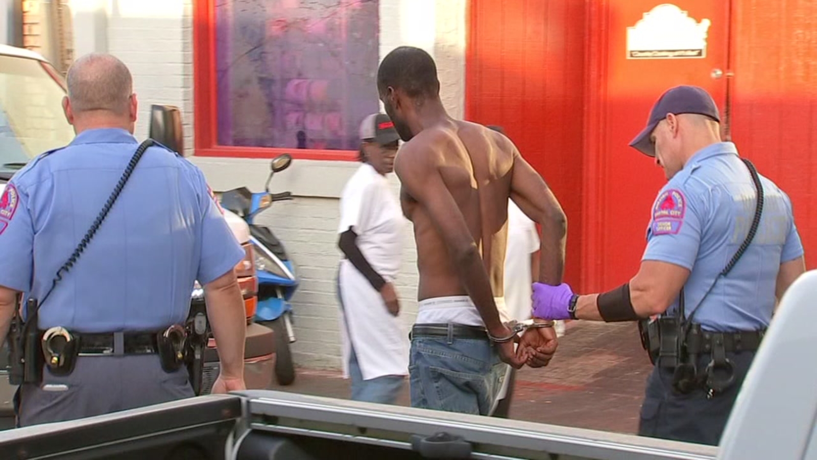 Handcuffed man placed in ambulance after reported stabbing in Raleigh ...