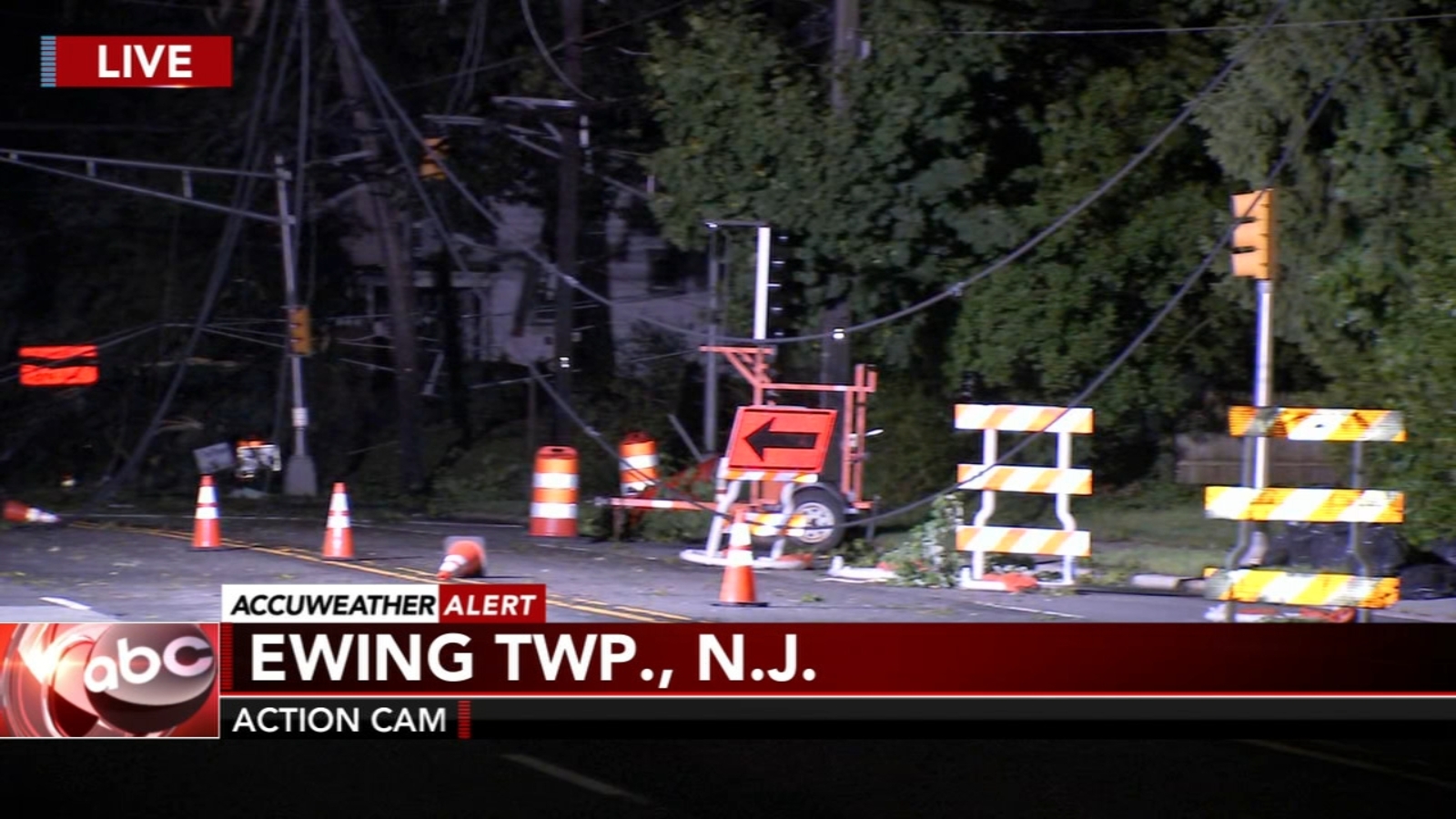Straightline winds blamed for storm damage in Ewing Township, New