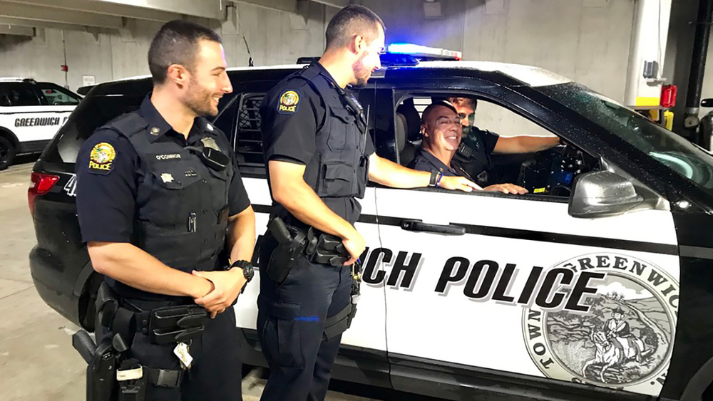 4 is a Charm: Retiring Connecticut police sergeant works shift with 3 officer sons