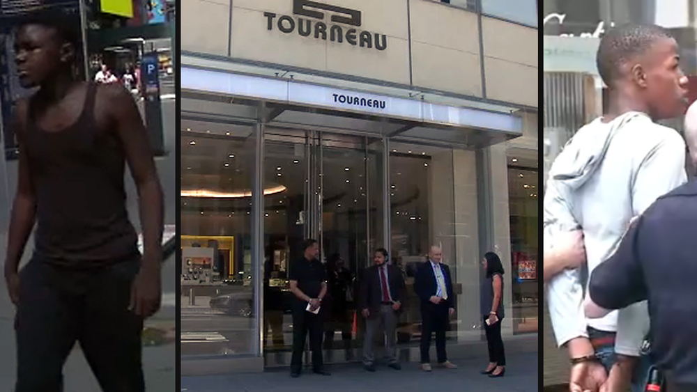 Eyewitness News camera captures Manhattan jewelry store thief fleeing scene