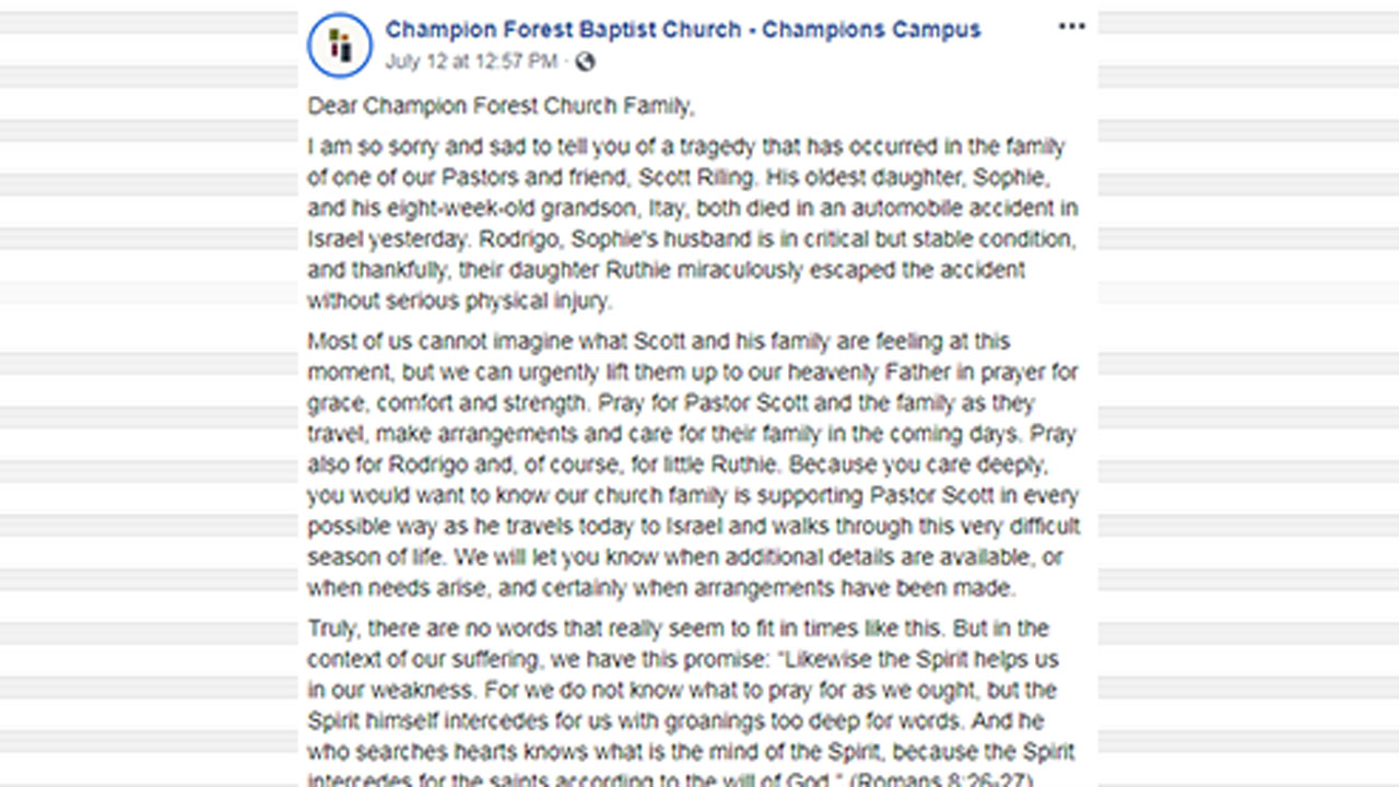 Houston pastor's family killed halfway around the world