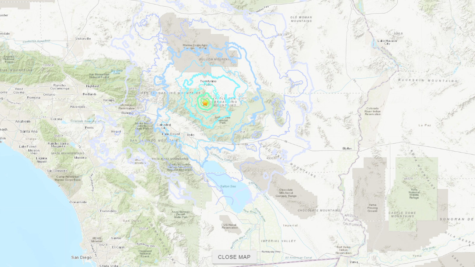 Earthquake now 29 palms