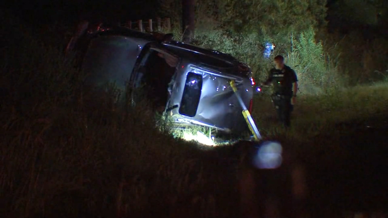Woman drove erratically before crashing, nearly hiting officers, police say