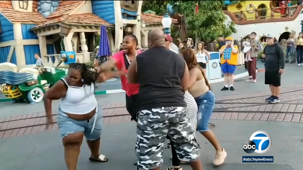 3 charged in caught-on-camera brawl at Disneyland's Toontown