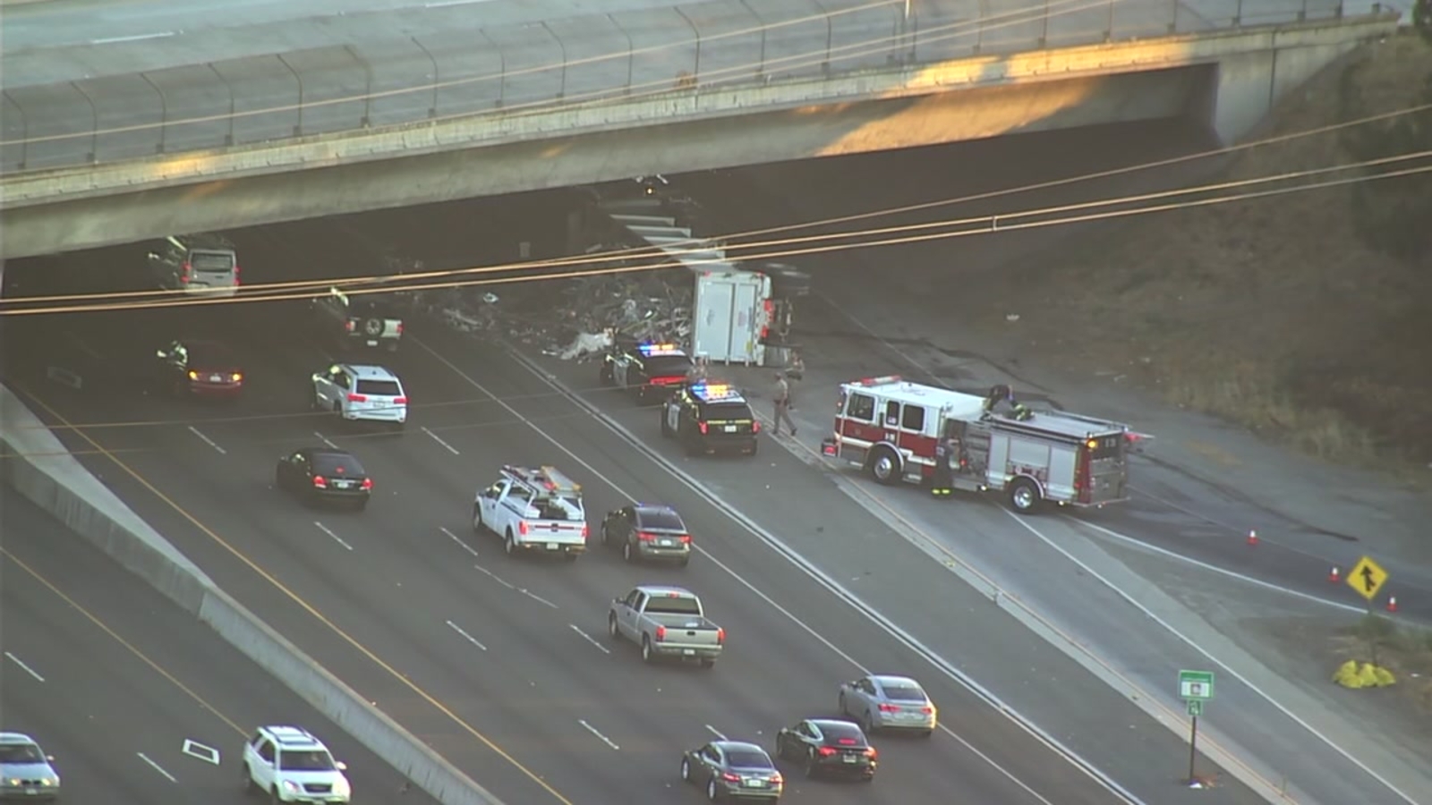 Dump truck crash cleared from Montague Expressway NB I880 ramps in San