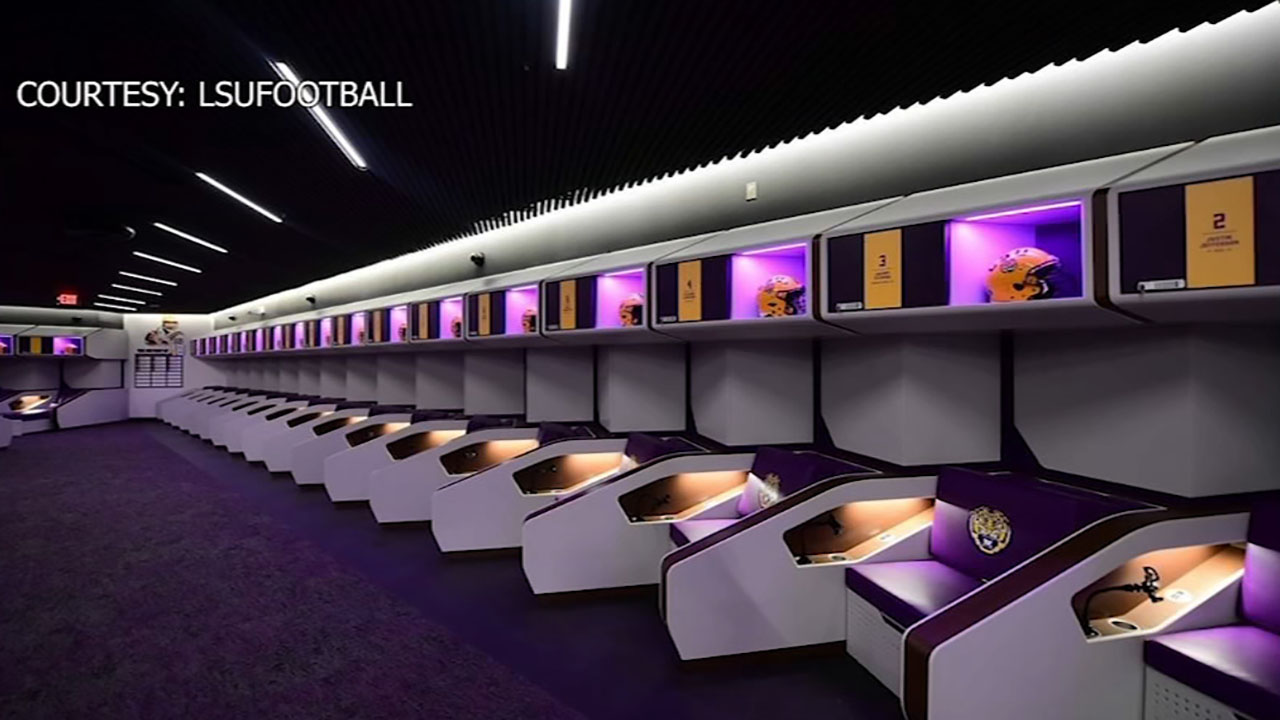 LSU showcases $28 million locker room renovation