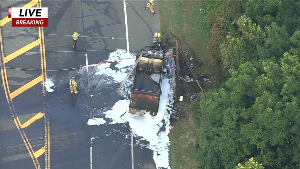 Truck crash shuts down Route 70 in Medford