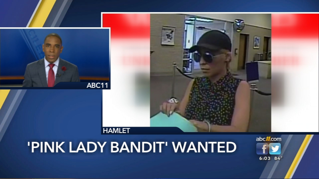 Pink Lady Bandit strikes again in North Carolina, FBI says