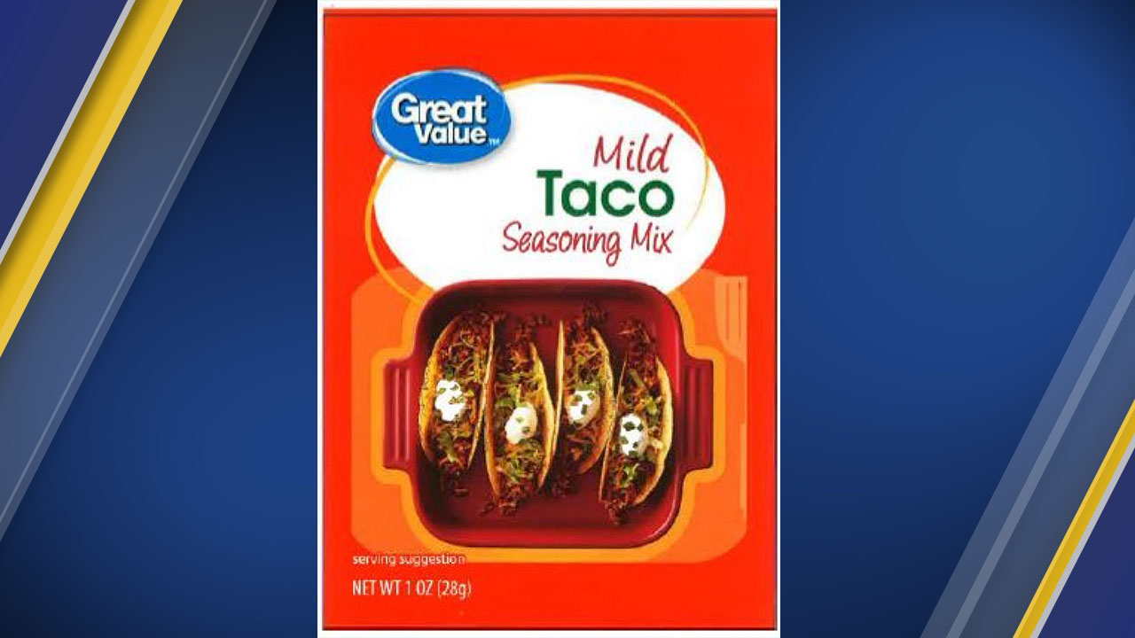 Some taco seasoning sold at Walmart recalled