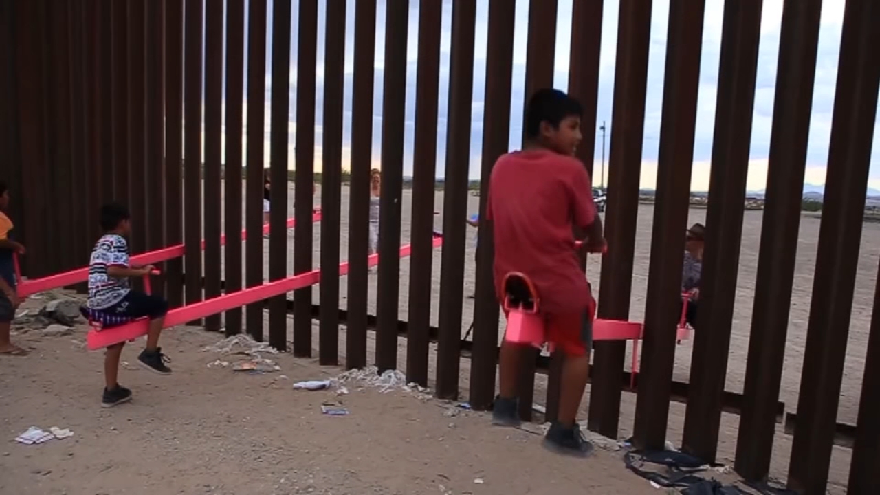 Seesaw installation brings children together on both sides of the U.S-Mexico border
