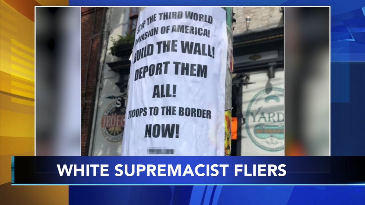 Hate-filled flyers posted on poles around Northern Liberties