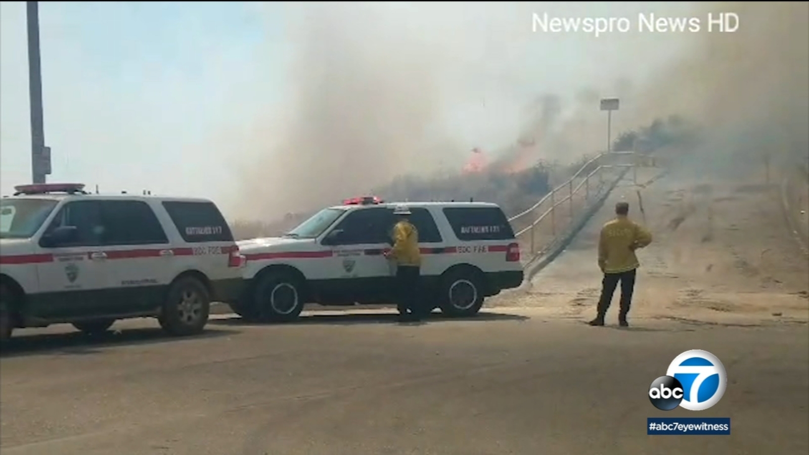 San Bernardino brush fire: Authorities search for arson suspect after ...