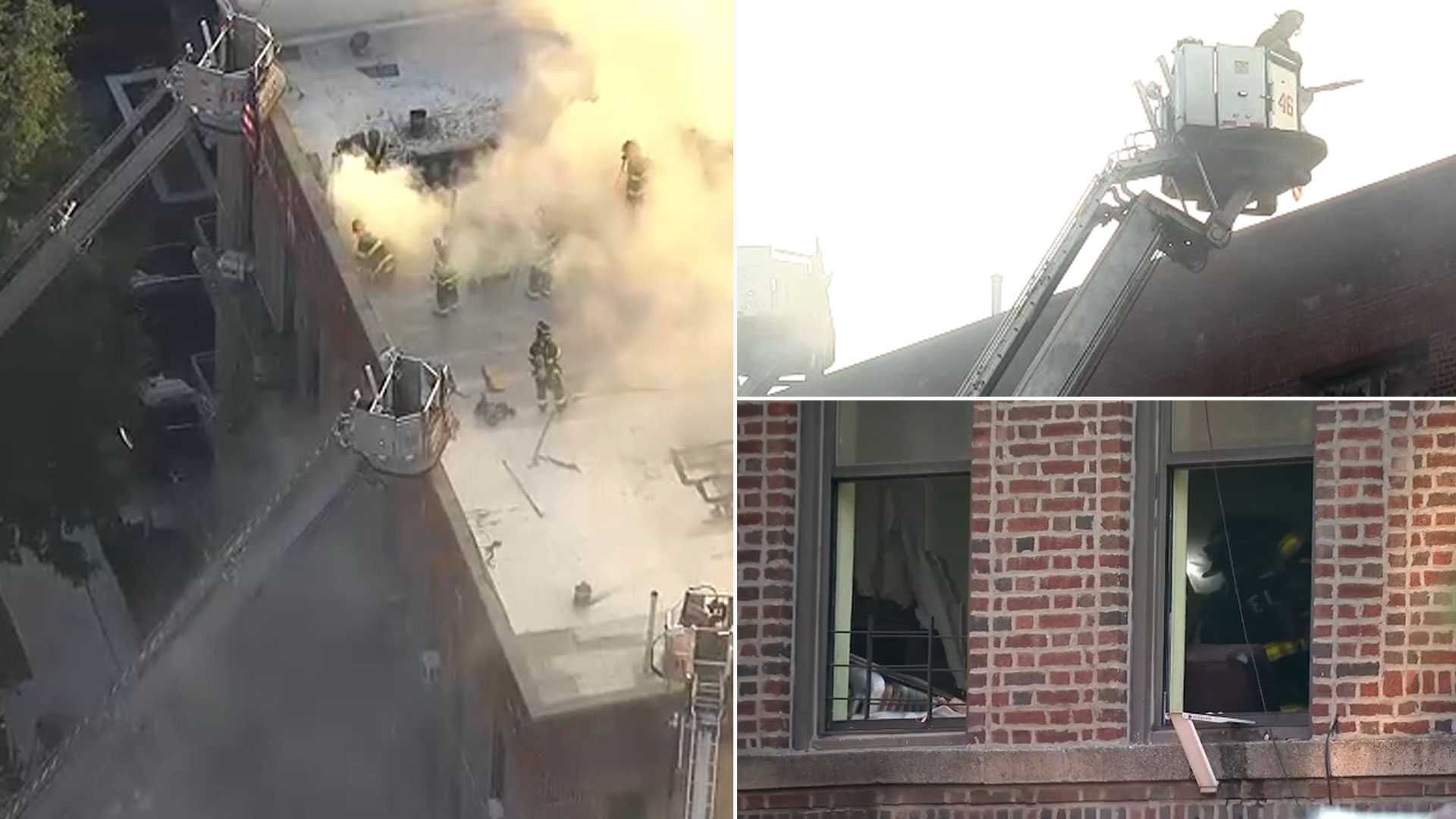 5 firefighters and a baby hurt in multi-alarm fire in Concourse Village, Bronx