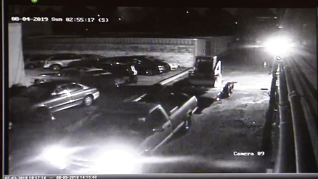Two men caught on video stealing Bobcat loader
