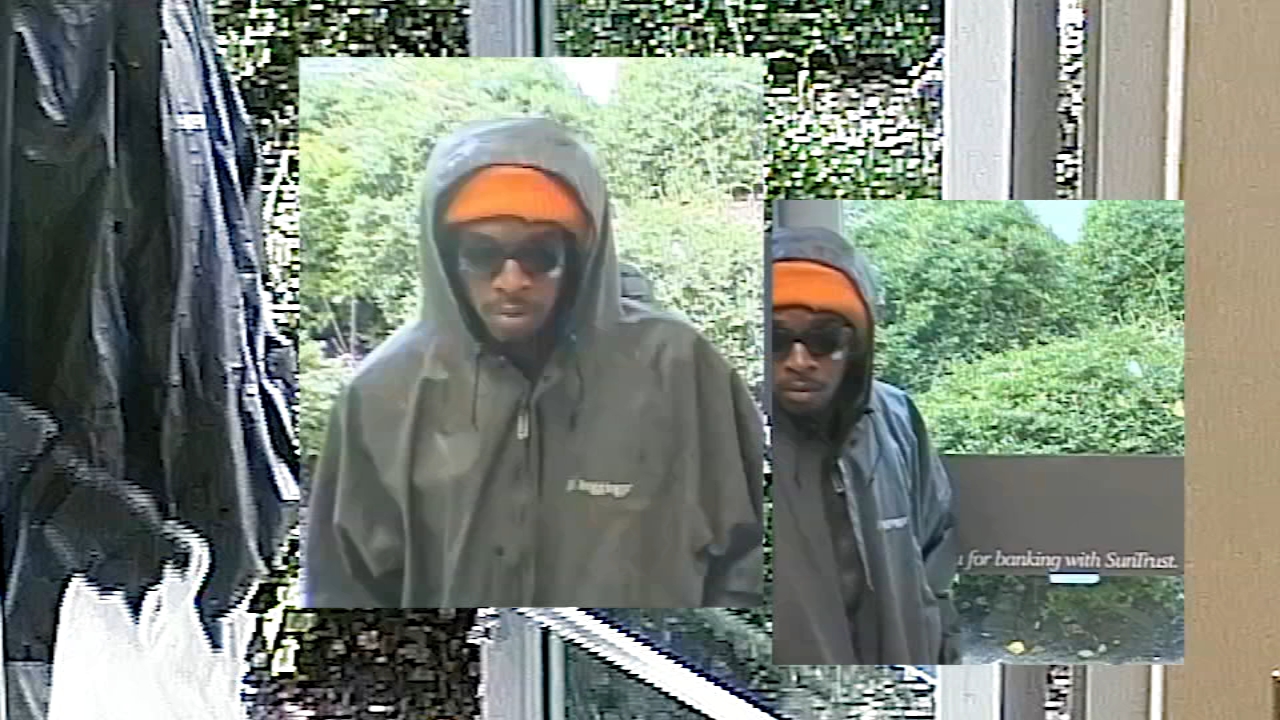 Search on for Raleigh bank robbery suspect