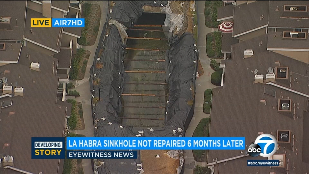 La Habra sinkhole remains 6 months later