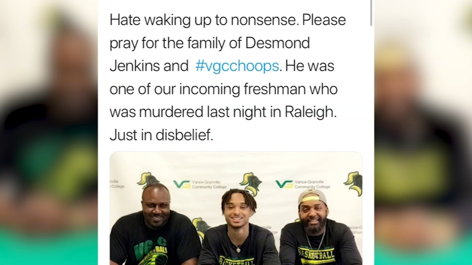 Desmond Jenkins 18yearold shot and killed in Raleigh overnight was