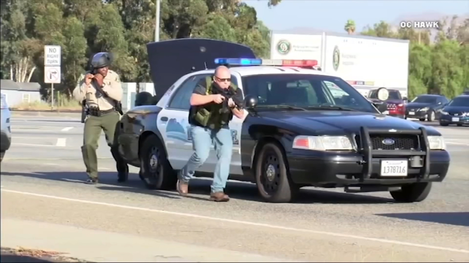 Highway shootout ends with officer and suspect killed, 2 other officers ...
