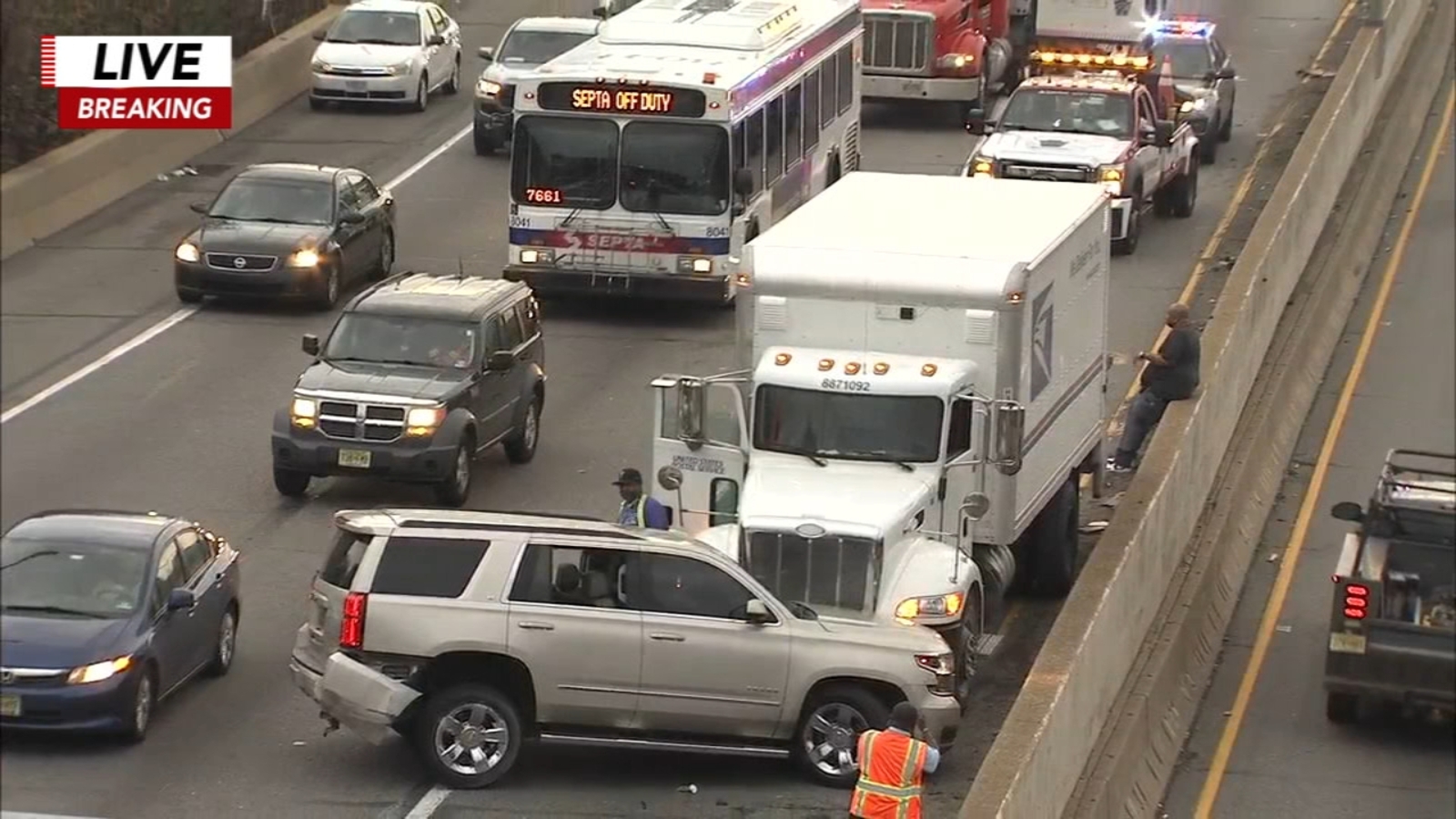 Philadelphia Traffic Crash involving mail truck creates delays on