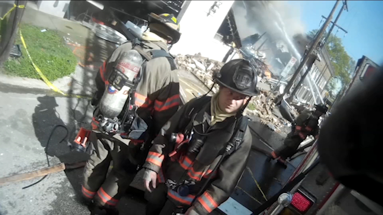 Helmet cams show Durham gas explosion video