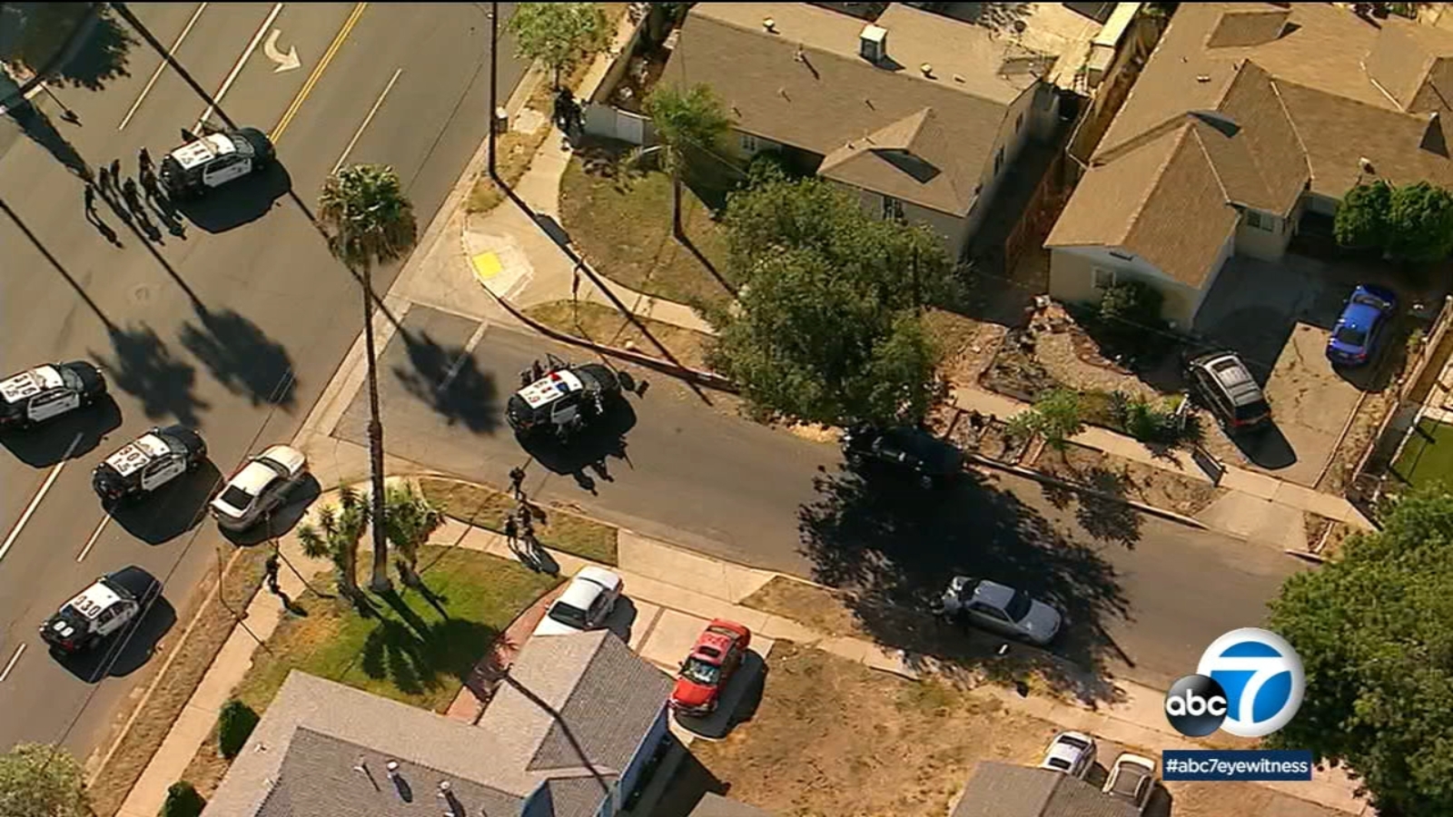 Officers surrounding Pacoima home after reports of shots fired, man