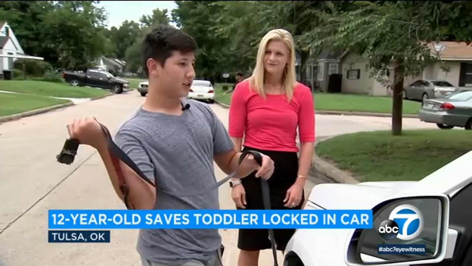 12yearold Okla. boy hailed as hero for saving baby in hot car ABC7
