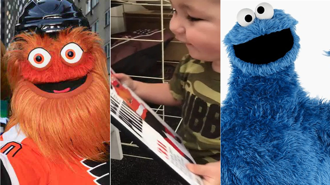 Local toddler confuses Gritty with Cookie Monster