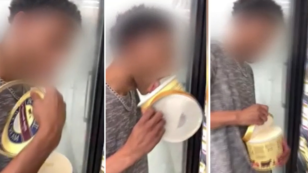Man licked Blue Bell at Walmart to get likes, dad says
