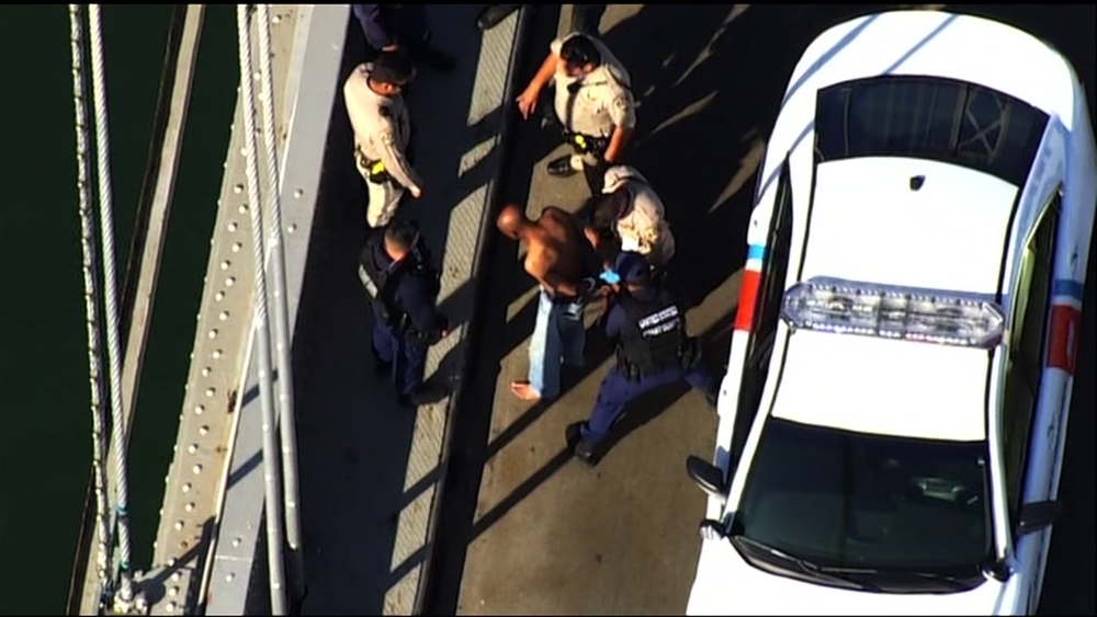 Man on Bay Bridge causes major traffic delays