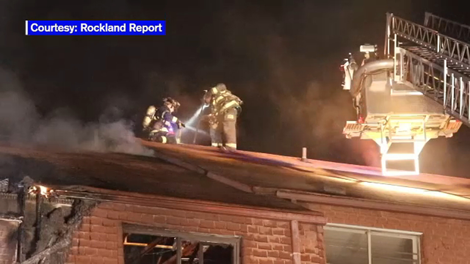 2 firefighters injured responding to fire in Spring Valley, Rockland