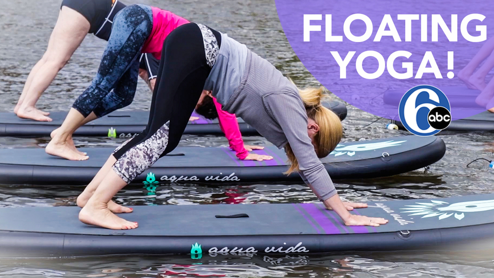 Floating yoga at Penn's Landing