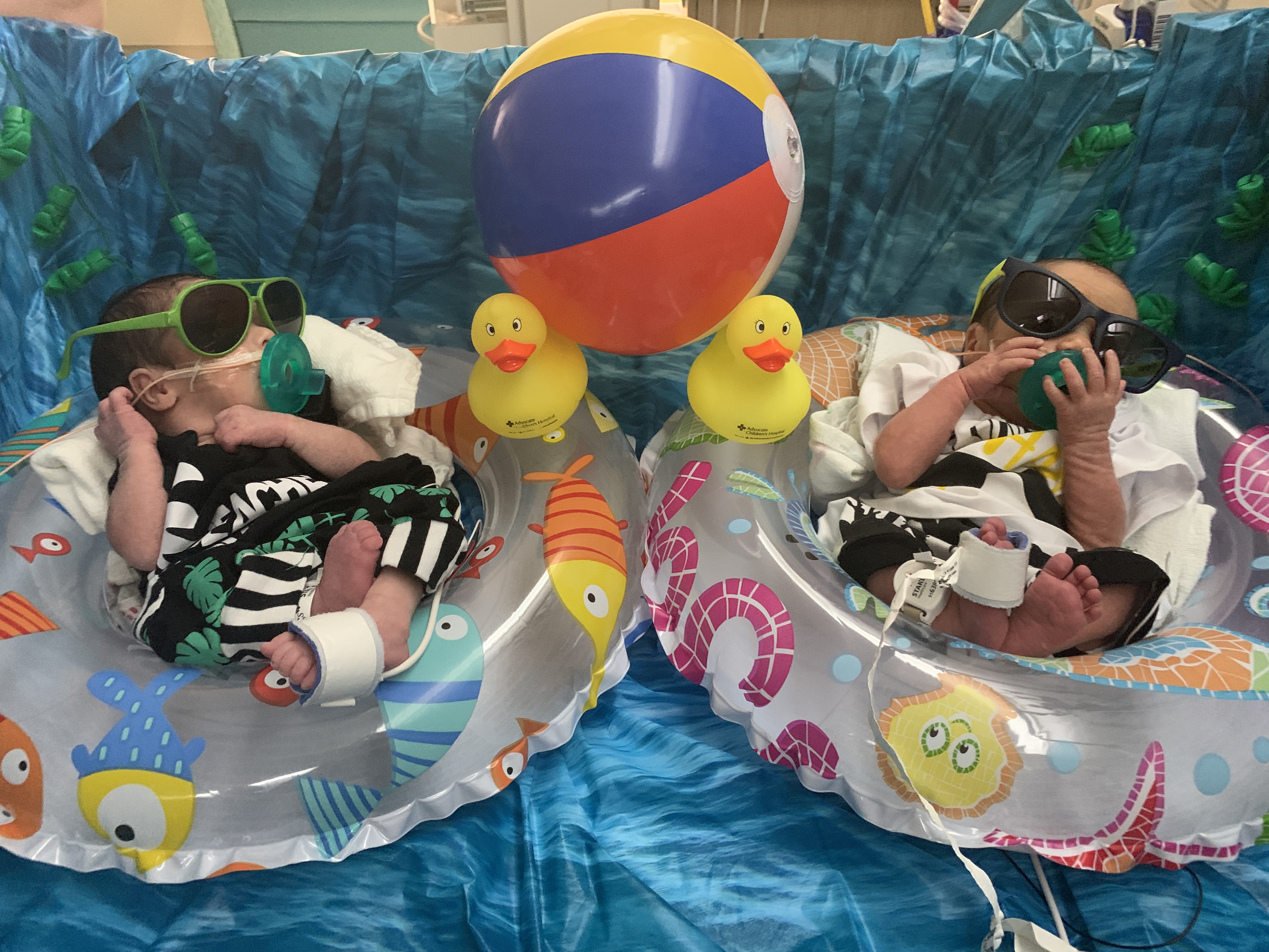 NICU babies get festive for National Beach Day