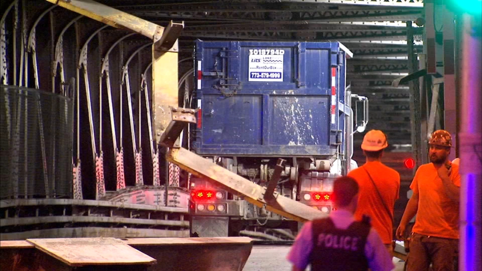 Truck hits, damages bridge at Lower Michigan Avenue and Wacker ABC7