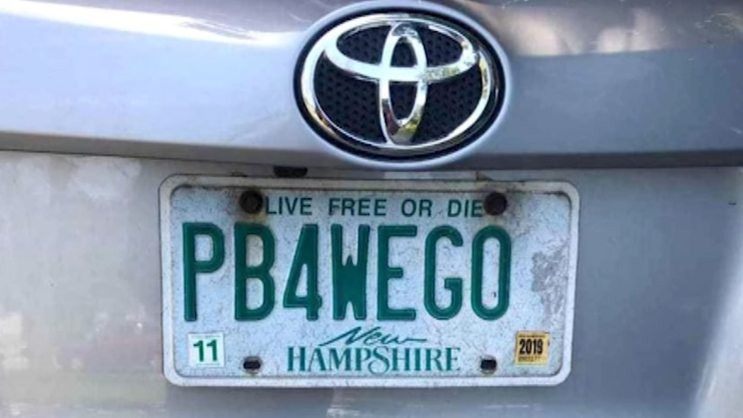 PB4WEGO: New Hampshire mom fights DMV to keep vanity license plate - ABC7  New York