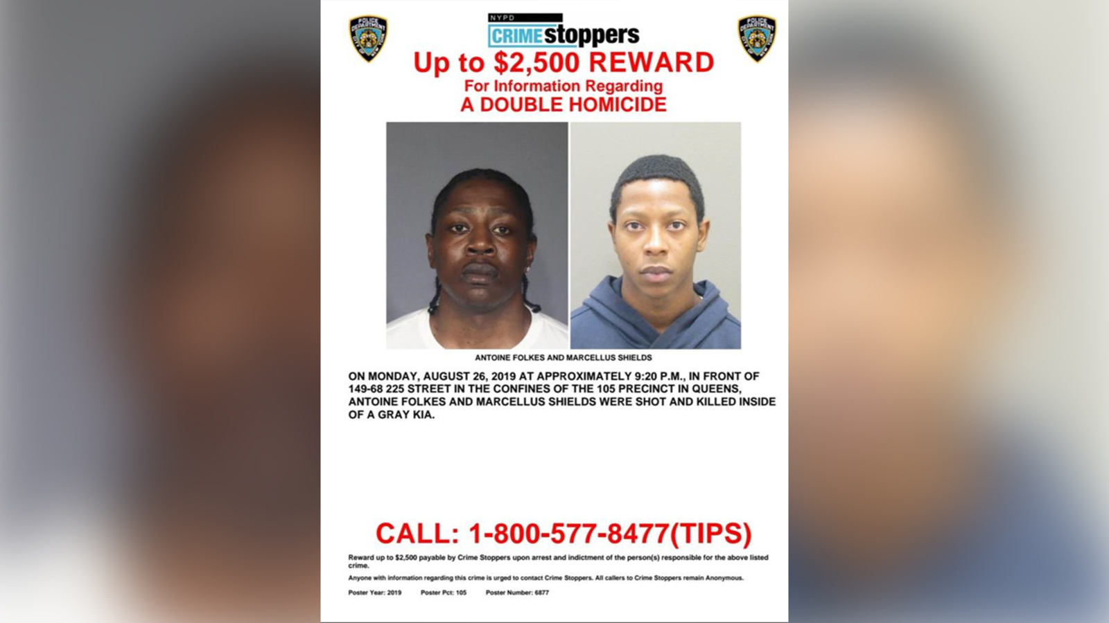 Reward offered to find gunman who fatally shot 2 men in car in Rosedale ...