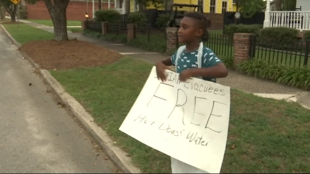 Boy gives up Disney trip to help Hurricane Dorian evacuees