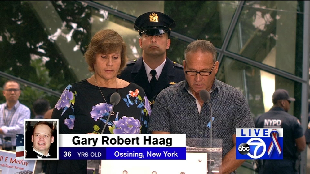 September 11, 2019: The reading of the names, last names H through J