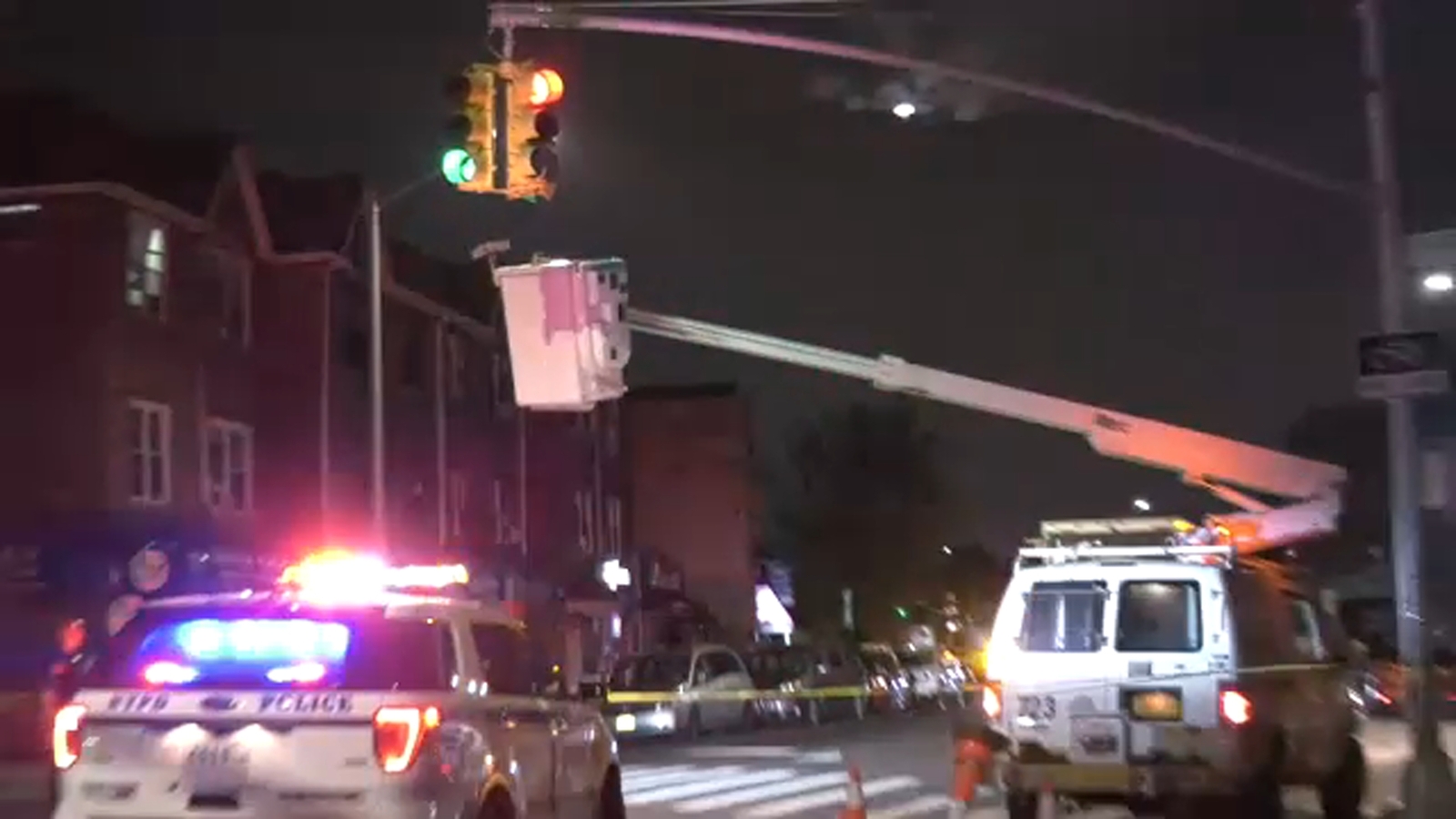 Electrician killed after cherry picker hit by box truck in Queens