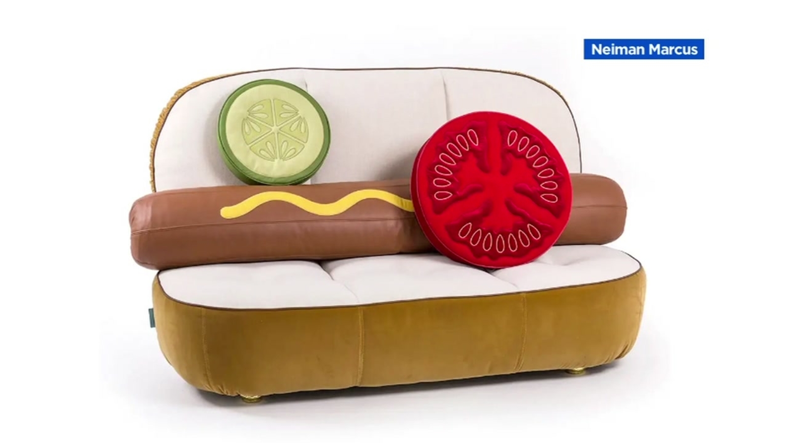 Neiman Marcus selling hot dog sofa ABC7 Chicago