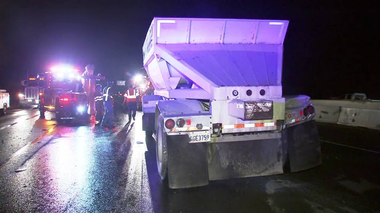 NB I680 closed in Sunol due to big rig crash, fuel spill