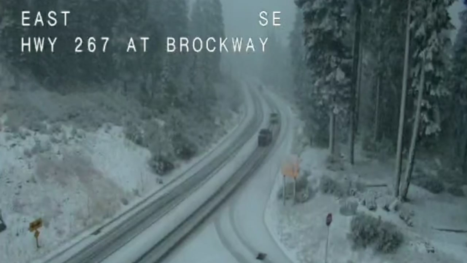 Snow falls on top of Sierra Nevada Video ABC13 Houston