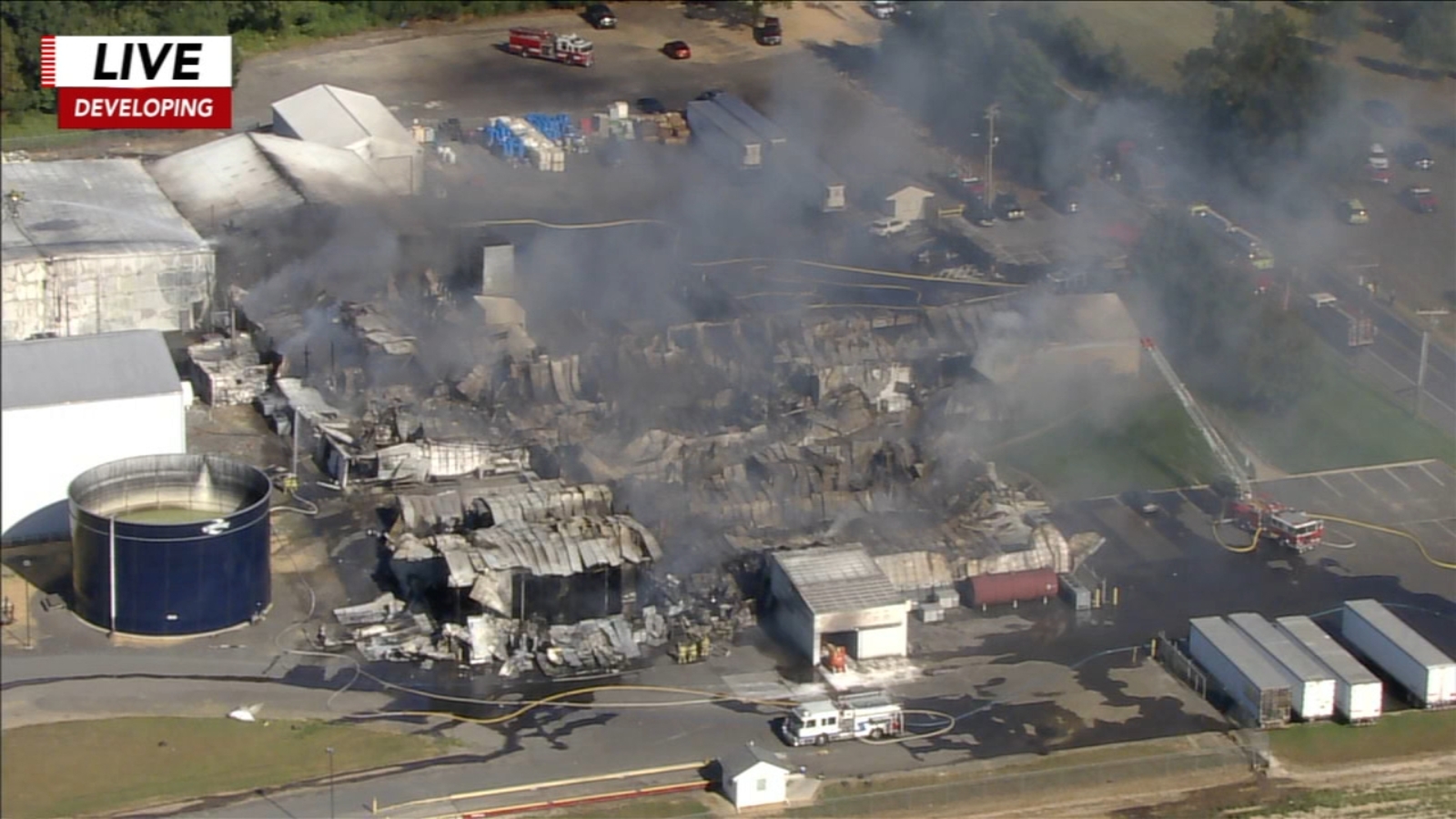 Firefighters Battle Blaze At Industrial Plant In Deerfield Township New Jersey 6abc Philadelphia