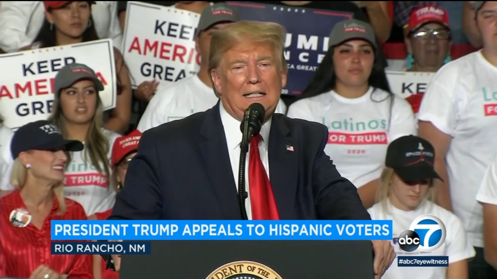Trump seeks to appeal to Hispanic voters in New Mexico rally - ABC7 Los ...