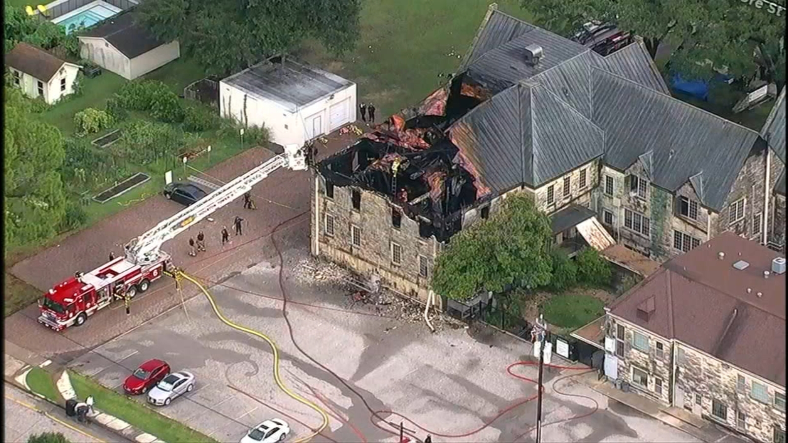 2alarm fire destroys Houston church building ABC13 Houston