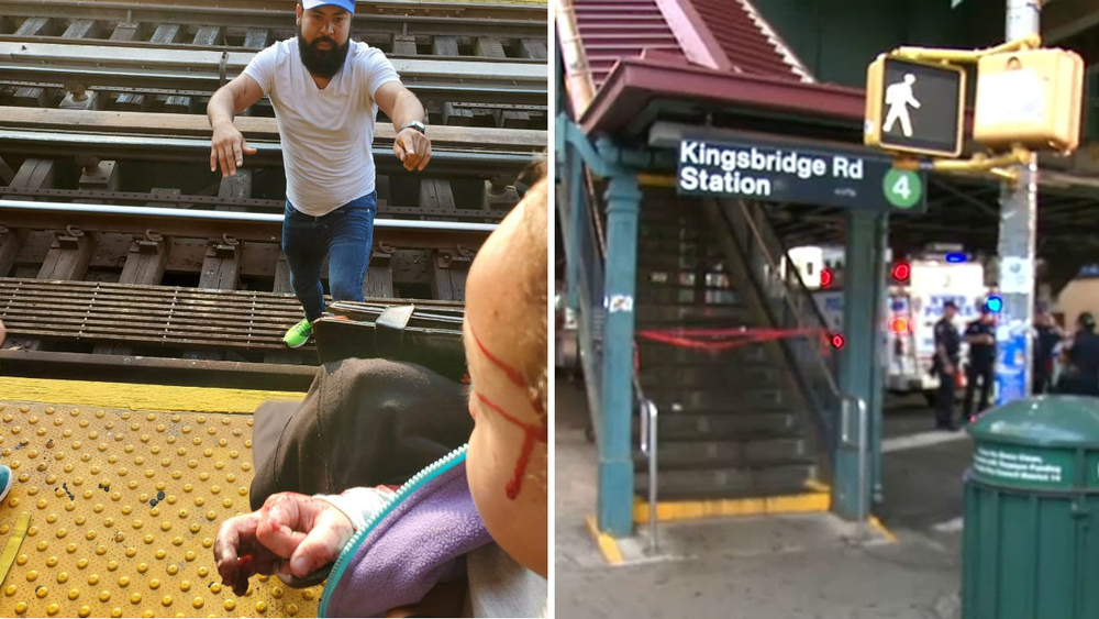 Man jumps in front of train while holding daughter, police say