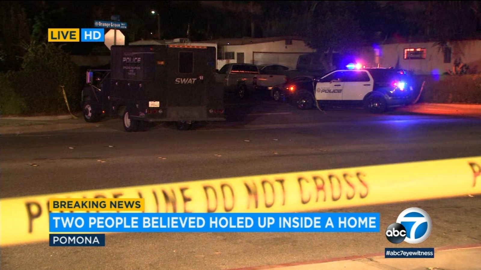 2 people in custody following standoff at Pomona home - ABC7 Los Angeles